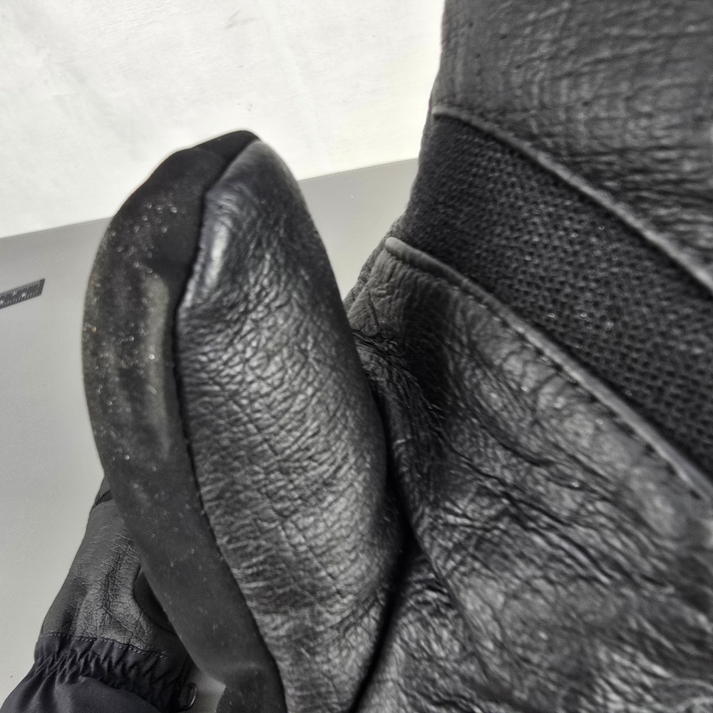 Marmot Primaloft Insulated Mittens Black Leather Palm Winter Snow Gloves Women S - Picture 9 of 15